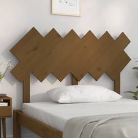 Tăblie de pat, maro miere, 122,5x3x80,5 cm, lemn masiv de pin, 3 image