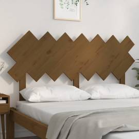 Tăblie de pat, maro miere, 141x3x80,5 cm, lemn masiv de pin, 3 image