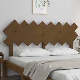 Tăblie de pat, maro miere, 159,5x3x80,5 cm, lemn masiv de pin, 3 image