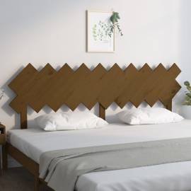 Tăblie de pat, maro miere, 196x3x80,5 cm, lemn masiv de pin, 3 image