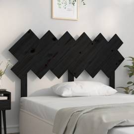 Tăblie de pat, negru, 132x3x81 cm, lemn masiv de pin