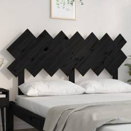Tăblie de pat, negru, 141x3x80,5 cm, lemn masiv de pin, 3 image