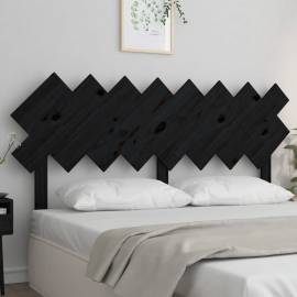 Tăblie de pat, negru, 159,5x3x80,5 cm, lemn masiv de pin