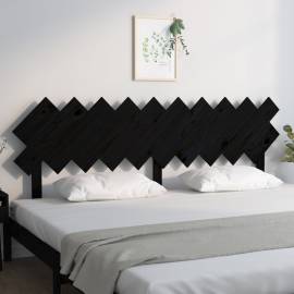 Tăblie de pat, negru, 196x3x80,5 cm, lemn masiv de pin, 3 image