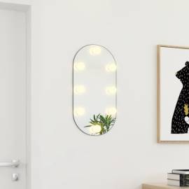Oglindă cu lumini led, 60x30 cm, sticlă, oval, 3 image