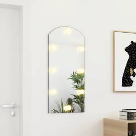 Oglindă cu lumini led, arcadă, 90x45 cm, sticlă, 3 image
