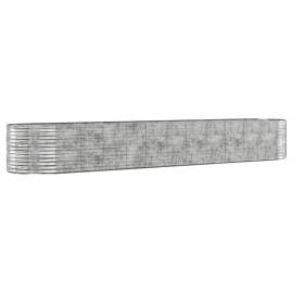Jardinieră, argintiu, 507x100x68 cm, oțel vopsit electrostatic, 2 image