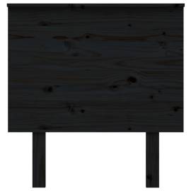 Tăblie de pat, negru, 79x6x82,5 cm, lemn masiv de pin, 3 image