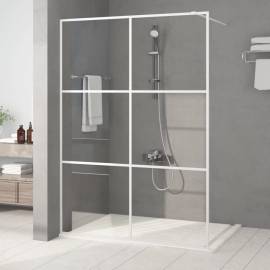 Paravan duș walk-in, alb, 140x195 cm, sticlă esg transparentă