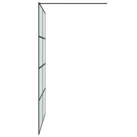 Perete cabină duș walk-in negru 140x195 cm sticlă esg mată, 4 image