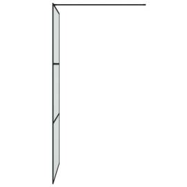 Perete cabină duș walk-in negru 90x195 cm sticlă esg mată, 4 image