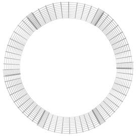 Strat înălțat gabion, Ø100x100 cm, oțel galvanizat, circular, 4 image