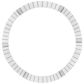 Strat înălțat gabion, Ø100x50 cm, oțel galvanizat, circular, 4 image