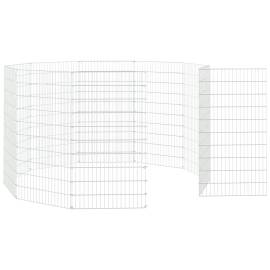 Cușcă pentru iepuri, 10 panouri, 54x100 cm, fier galvanizat, 4 image