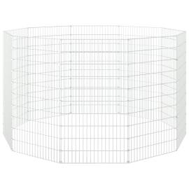 Cușcă pentru iepuri, 10 panouri, 54x100 cm, fier galvanizat, 3 image