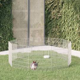 Cușcă pentru iepuri, 10 panouri, 54x60 cm, fier galvanizat