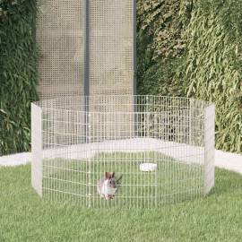 Cușcă pentru iepuri, 10 panouri, 54x80 cm, fier galvanizat