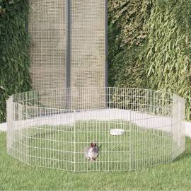 Cușcă pentru iepuri, 12 panouri, 54x60 cm, fier galvanizat