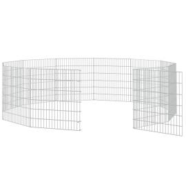 Cușcă pentru iepuri, 12 panouri, 54x60 cm, fier galvanizat, 5 image