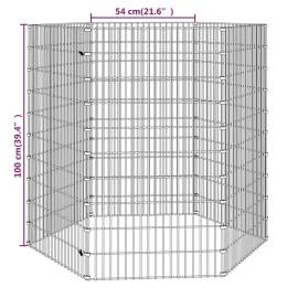 Cușcă pentru iepuri, 6 panouri, 54x100 cm, fier galvanizat, 8 image