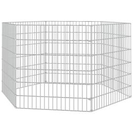 Cușcă pentru iepuri, 6 panouri, 54x60 cm, fier galvanizat, 4 image