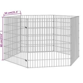 Cușcă pentru iepuri, 6 panouri, 54x60 cm, fier galvanizat, 8 image