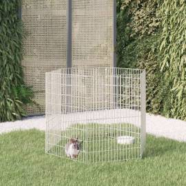 Cușcă pentru iepuri, 6 panouri, 54x80 cm, fier galvanizat