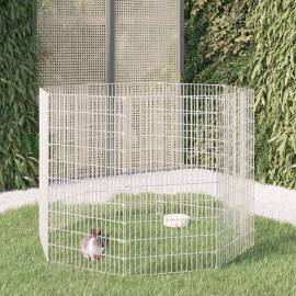 Cușcă pentru iepuri, 8 panouri, 54x100 cm, fier galvanizat