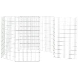 Cușcă pentru iepuri, 8 panouri, 54x100 cm, fier galvanizat, 5 image