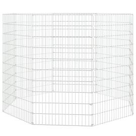 Cușcă pentru iepuri, 8 panouri, 54x100 cm, fier galvanizat, 2 image