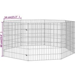 Cușcă pentru iepuri, 8 panouri, 54x60 cm, fier galvanizat, 8 image