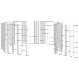 Cușcă pentru iepuri, 8 panouri, 54x60 cm, fier galvanizat, 5 image
