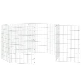 Cușcă pentru iepuri, 8 panouri, 54x80 cm, fier galvanizat, 5 image