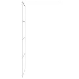 Paravan duș walk-in, alb, 100x195 cm, sticlă esg transparentă, 4 image