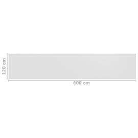 Paravan de balcon, alb, 120x600 cm, hdpe, 5 image