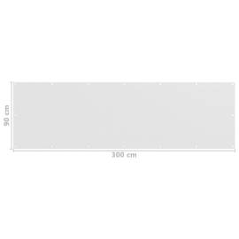 Paravan de balcon, alb, 90x300 cm, hdpe, 5 image
