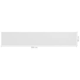 Paravan de balcon, alb, 90x500 cm, hdpe, 5 image