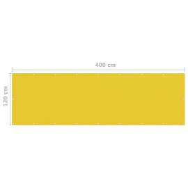 Paravan de balcon, galben, 120 x 400 cm, hdpe, 5 image