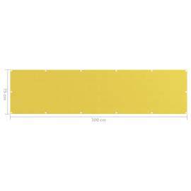 Paravan de balcon, galben, 75 x 300 cm, hdpe, 5 image