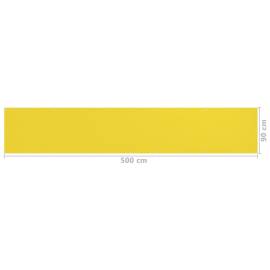 Paravan de balcon, galben, 90x500 cm, hdpe, 5 image