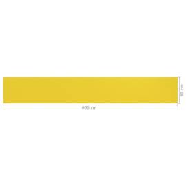 Paravan de balcon, galben, 90x600 cm, hdpe, 5 image