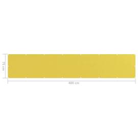 Paravan pentru balcon, galben, 75 x 400 cm, hdpe, 5 image