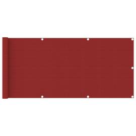Paravan pentru balcon, roșu, 75x400 cm, hdpe