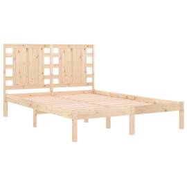 Cadru de pat, 120x200 cm, lemn masiv de pin, 4 image