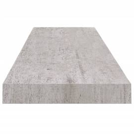 Rafturi perete suspendate 2 buc. gri beton 90x23,5x3,8 cm mdf, 6 image