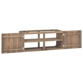 Dulap pentru baie de perete, 90x39x40 cm, lemn masiv de tec, 5 image