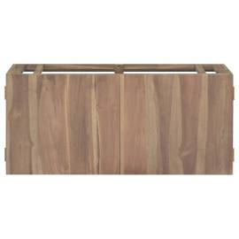 Dulap pentru baie de perete, 90x39x40 cm, lemn masiv de tec, 2 image