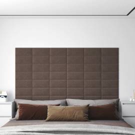 Panouri de perete 12 buc. gri taupe, 30x15 cm textil 0,54 m²