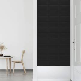 Panouri de perete 12 buc. negru 30x15 cm textil 0,54 m², 6 image