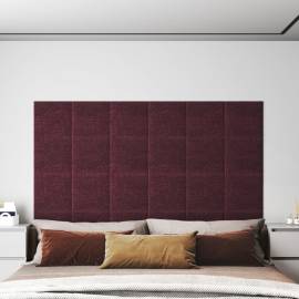 Panouri de perete 12 buc. violet 30x30 cm textil 1,08 m²